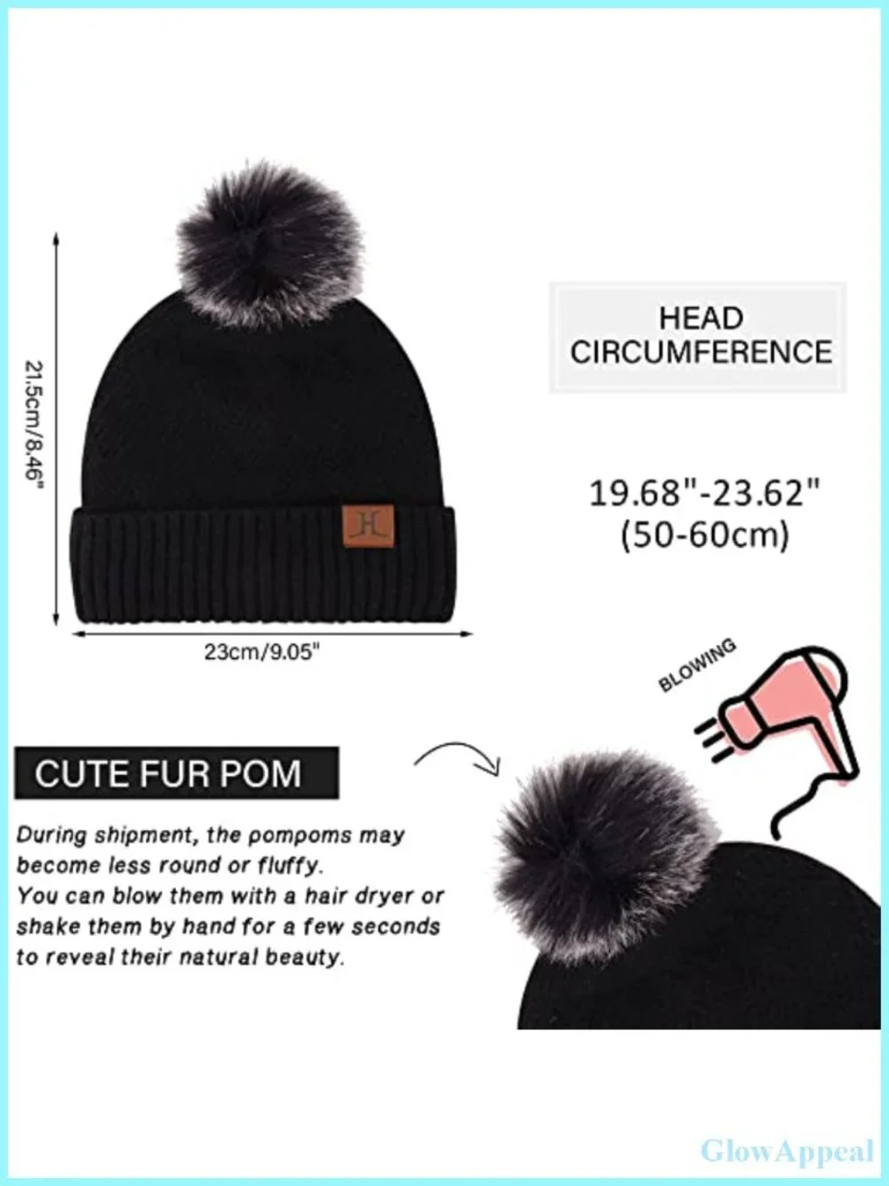 Women's Winter Beanie Hat Scarf Touchscreen Gloves 3-in-1 Knit Set